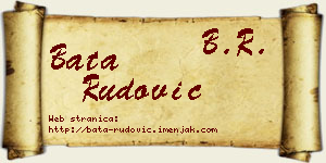 Bata Rudović vizit kartica
